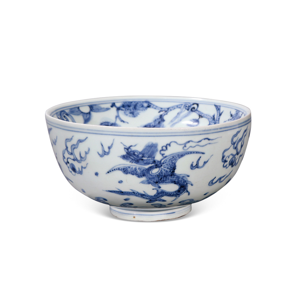明 青花人物诸葛碗