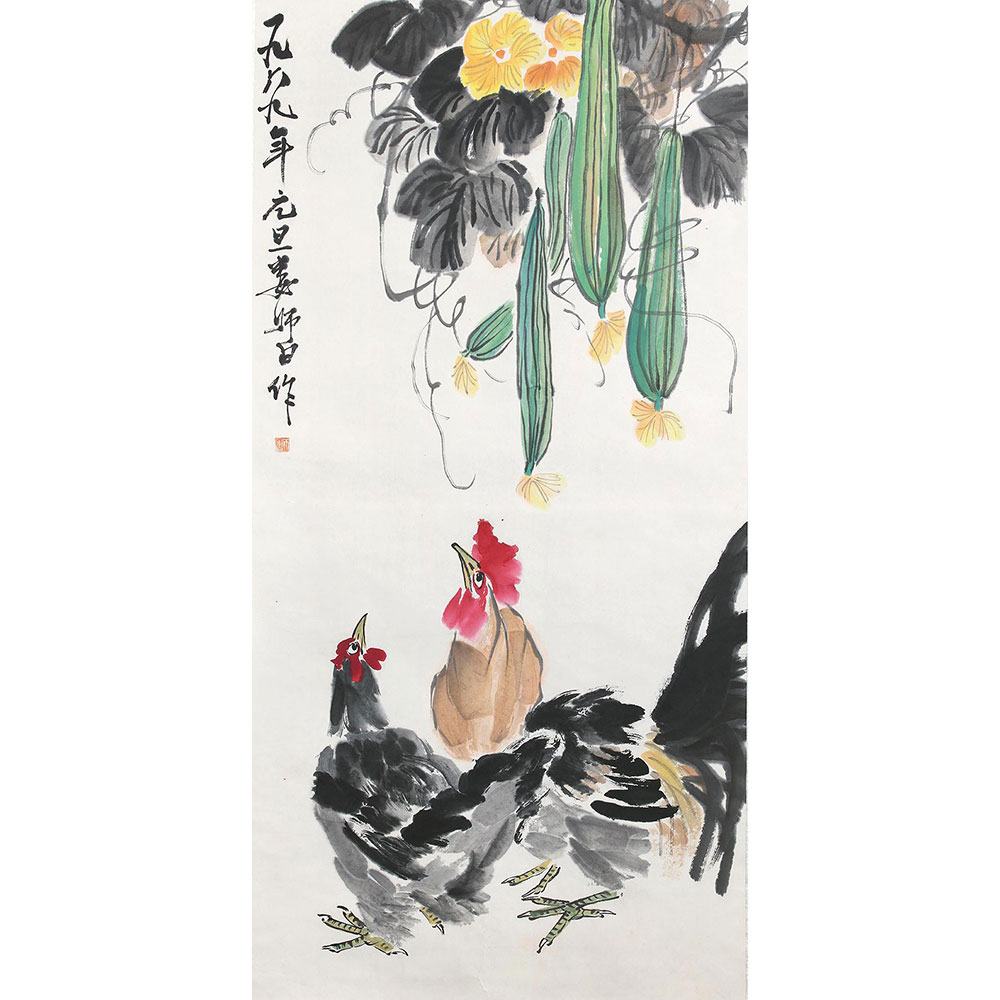 娄师白 大鸡图